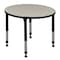 Regency Round Classroom Tables, 30 W, 30 L, 23-34 H, Wood, Metal, Maple TB30RNDPLAPBK - alternate 1